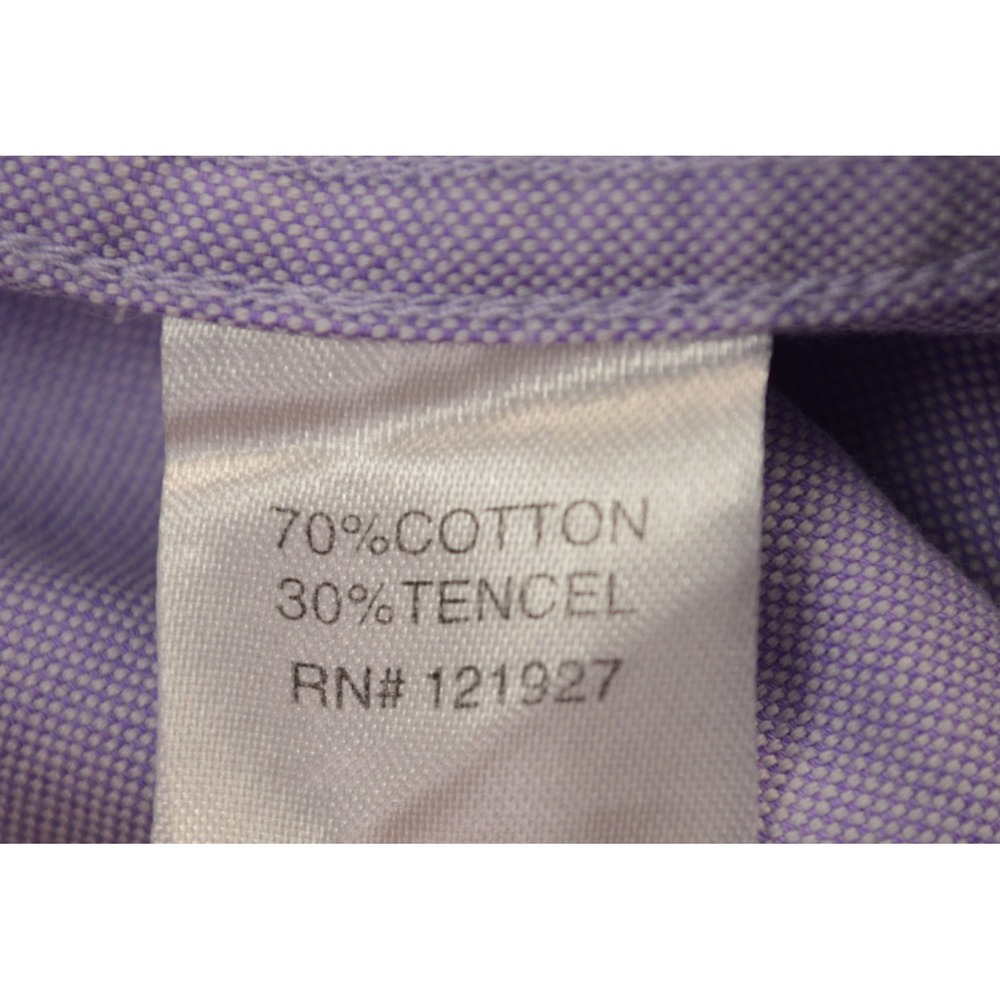 Johnnie O Mens Long Sleeve Button Down Shirt Purple Medium Cotton Tencel Logo - Picture 6 of 9